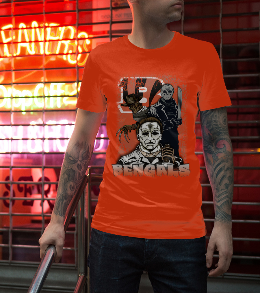 Cincinnati Bengals Horror Icons T-Shirt