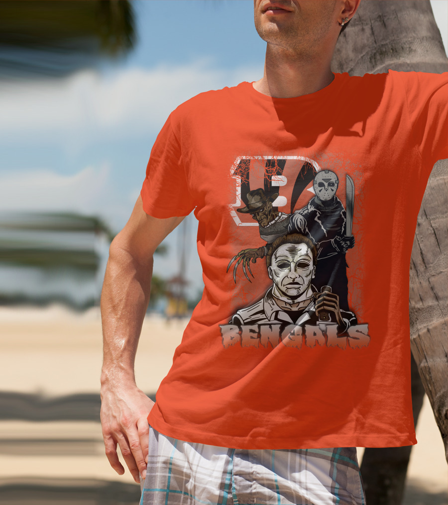 Cincinnati Bengals Horror Icons T-Shirt
