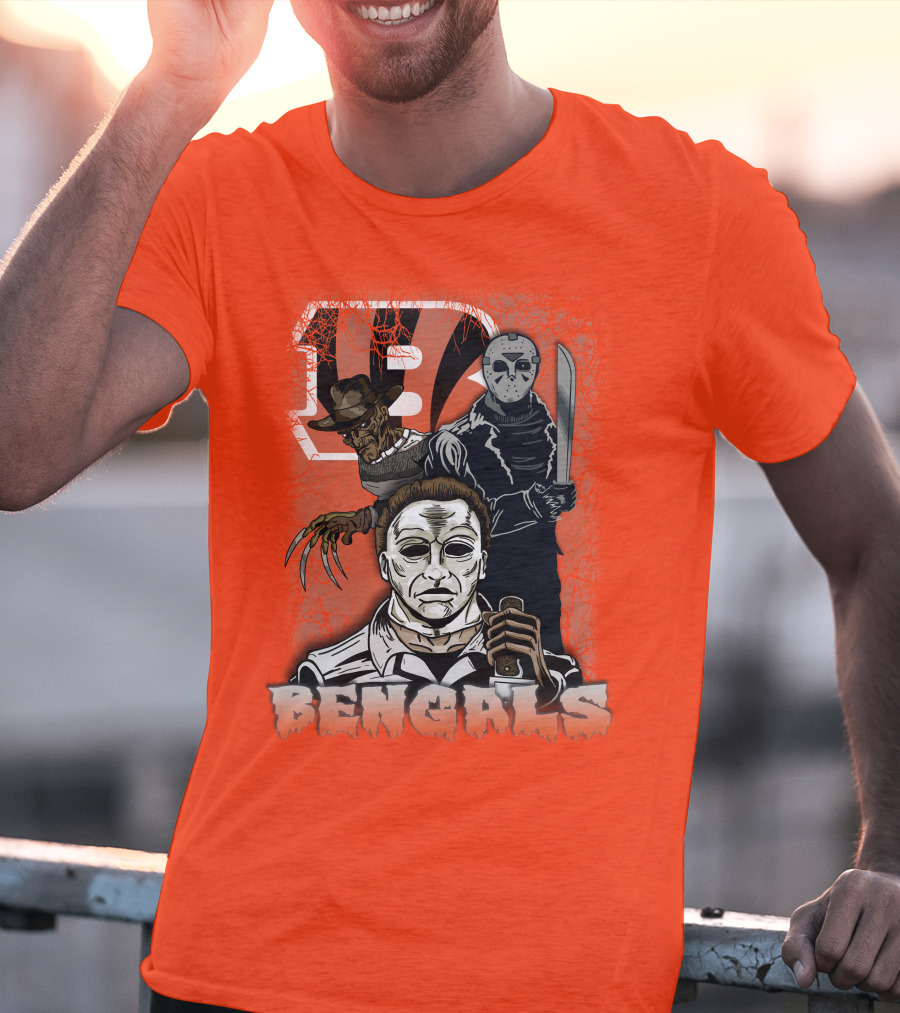 Cincinnati Bengals Horror Icons T-Shirt