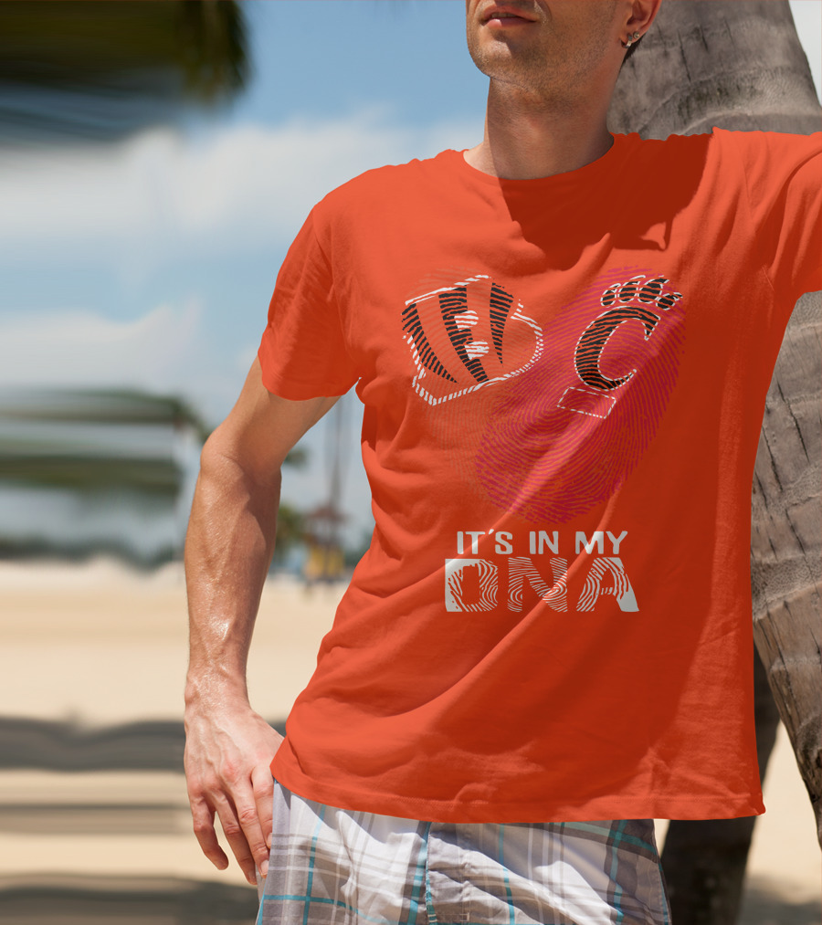 Cincinnati Bengals It's In My Dna Football Fan Heart T-Shirt