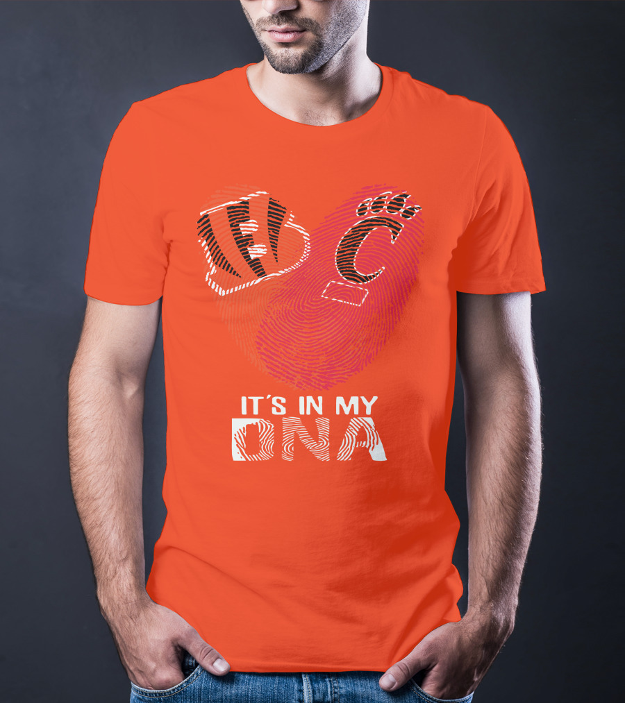 Cincinnati Bengals It's In My Dna Football Fan Heart T-Shirt