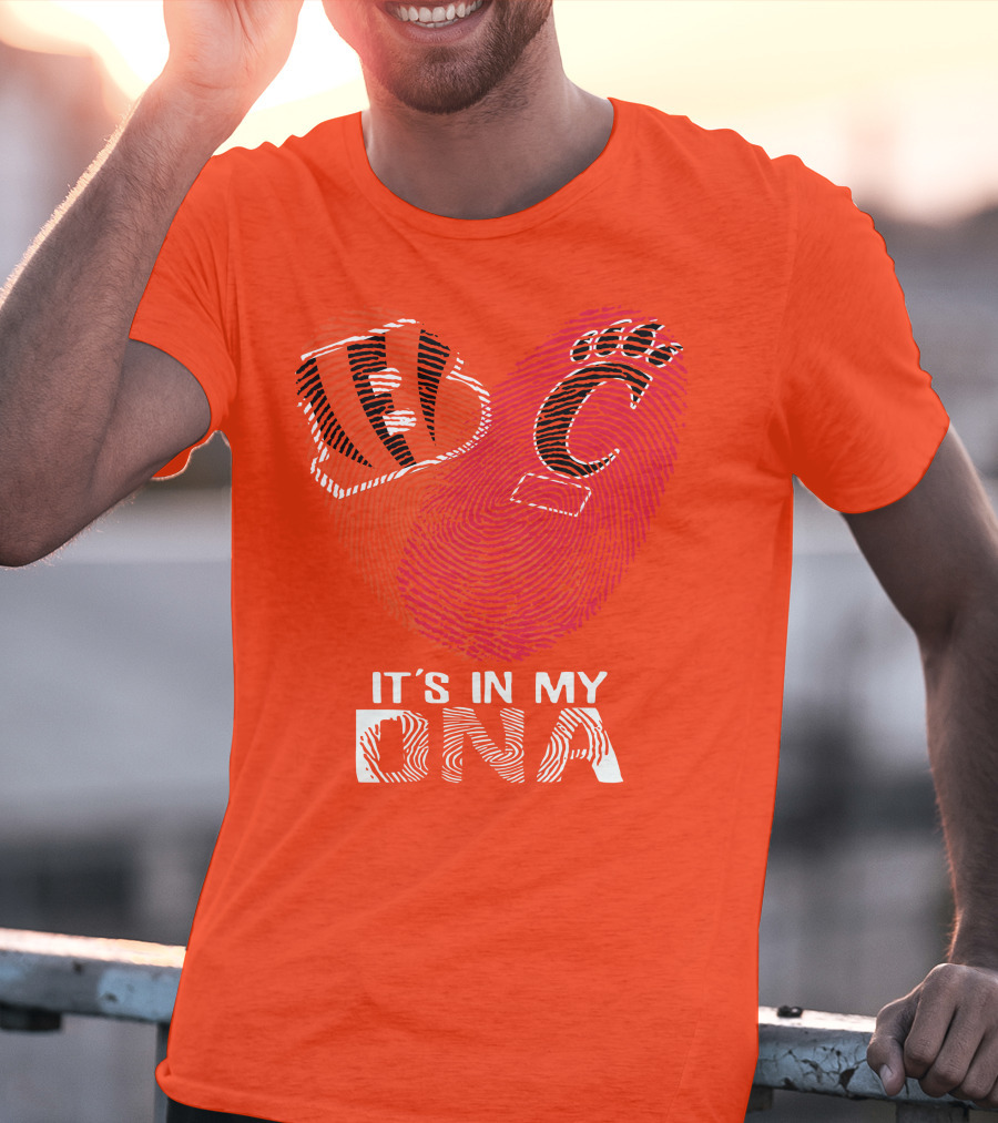 Cincinnati Bengals It's In My Dna Football Fan Heart T-Shirt