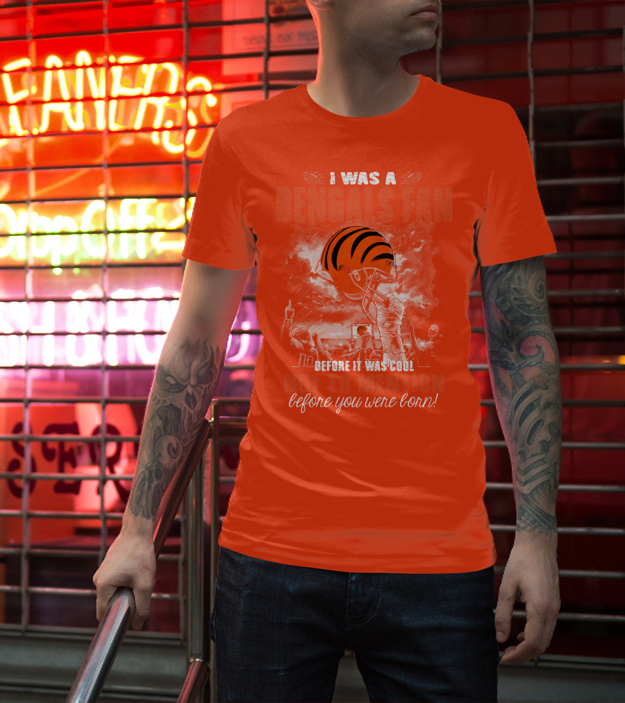 Cincinnati Bengals Fan Before It Was Cool Helmet T-Shirt