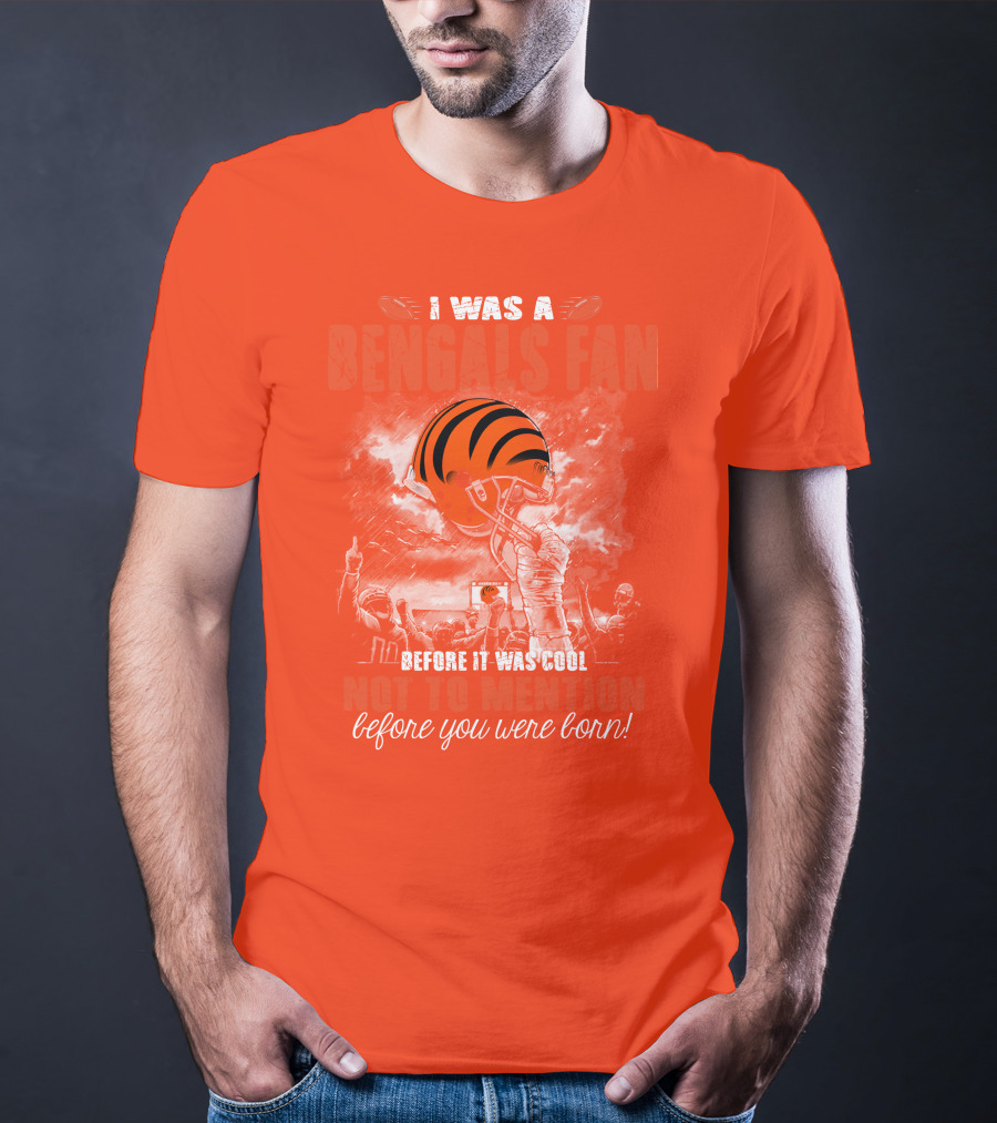 Cincinnati Bengals Fan Before It Was Cool Helmet T-Shirt