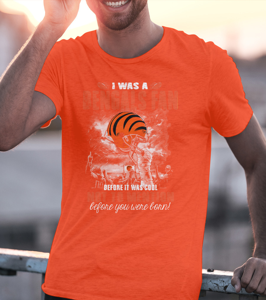 Cincinnati Bengals Fan Before It Was Cool Helmet T-Shirt
