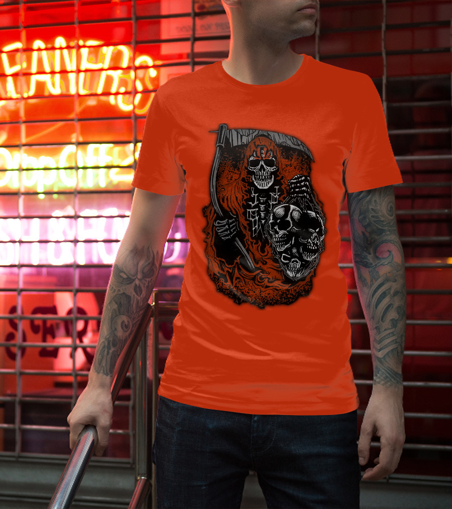 Cincinnati Bengals Reaper Skull T-Shirt