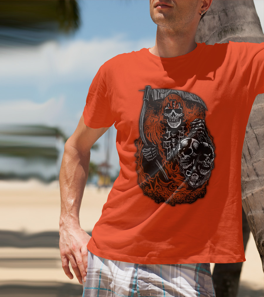 Cincinnati Bengals Reaper Skull T-Shirt