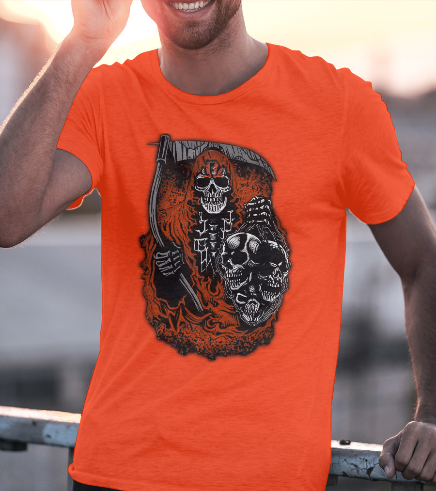 Cincinnati Bengals Reaper Skull T-Shirt