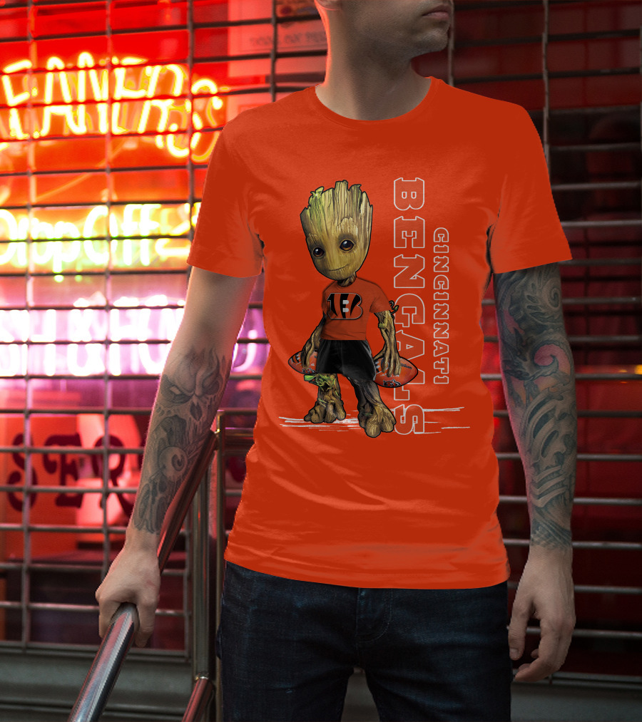 Groot V1 Cincinnati Bengals Football T-Shirt
