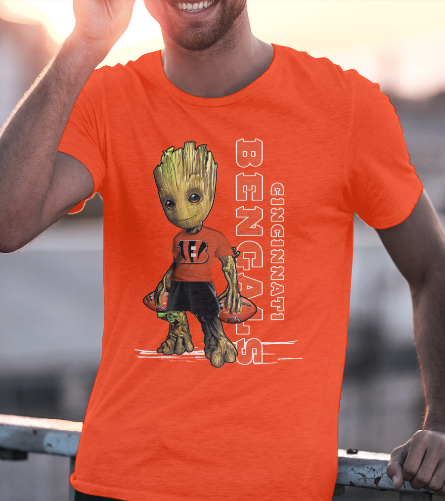 Groot V1 Cincinnati Bengals Football T-Shirt