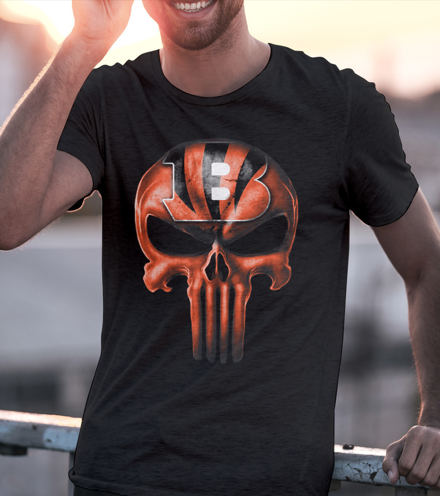 CINCINNATI BENGALS Skull B T-Shirt