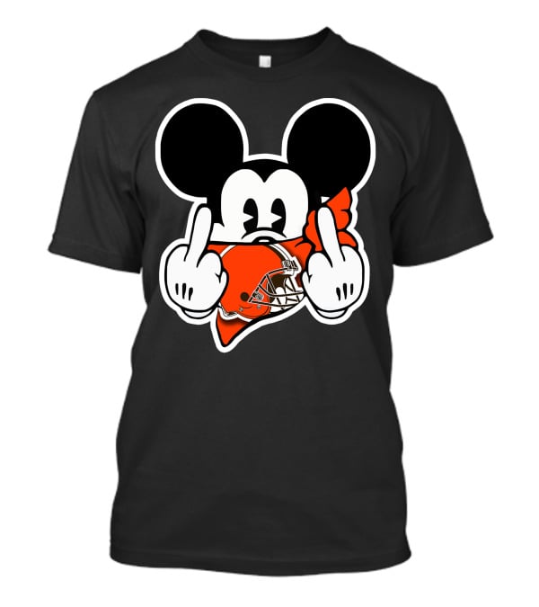 Cleveland Browns Mickey Ears Gesture T-Shirt