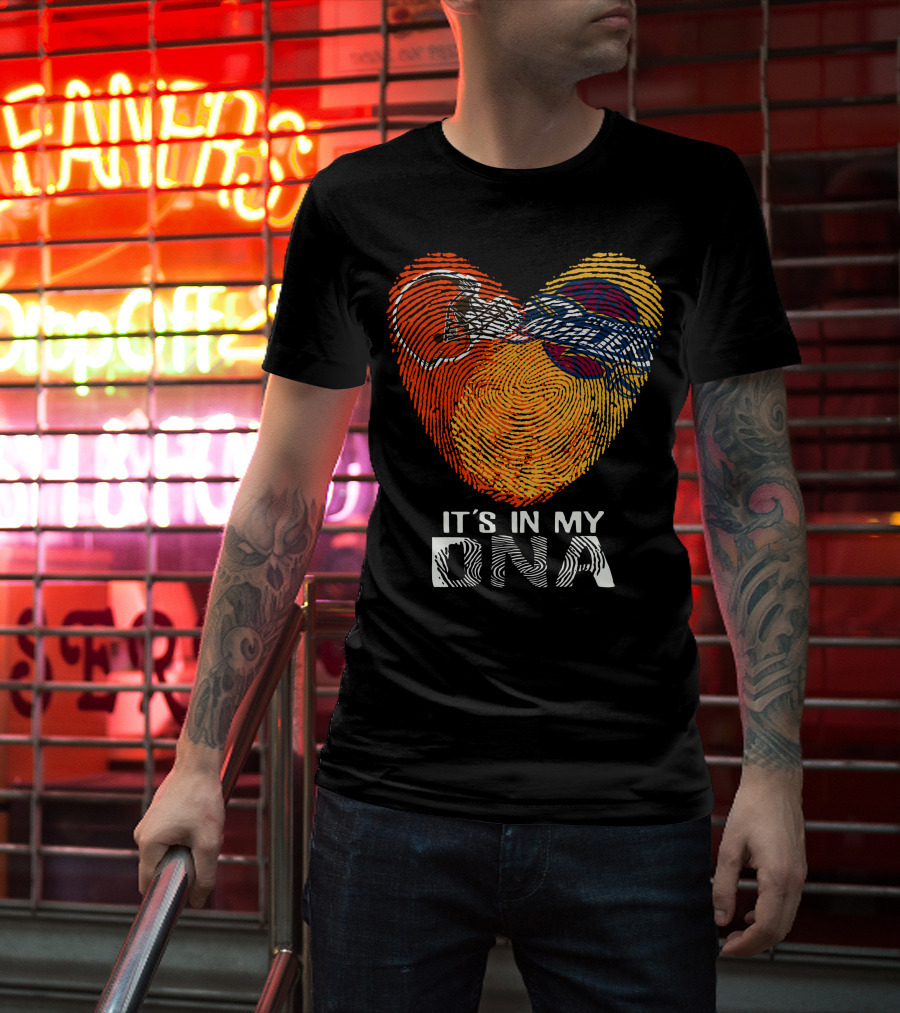 Cleveland Browns It's In My Dna Fingerprint Heart Helmet T-Shirt