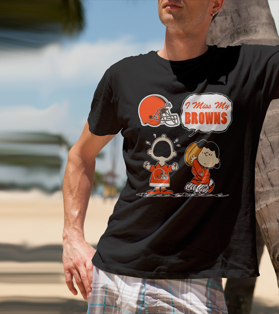 I Miss My Cleveland Browns 67 Football Fan Nostalgia T-Shirt