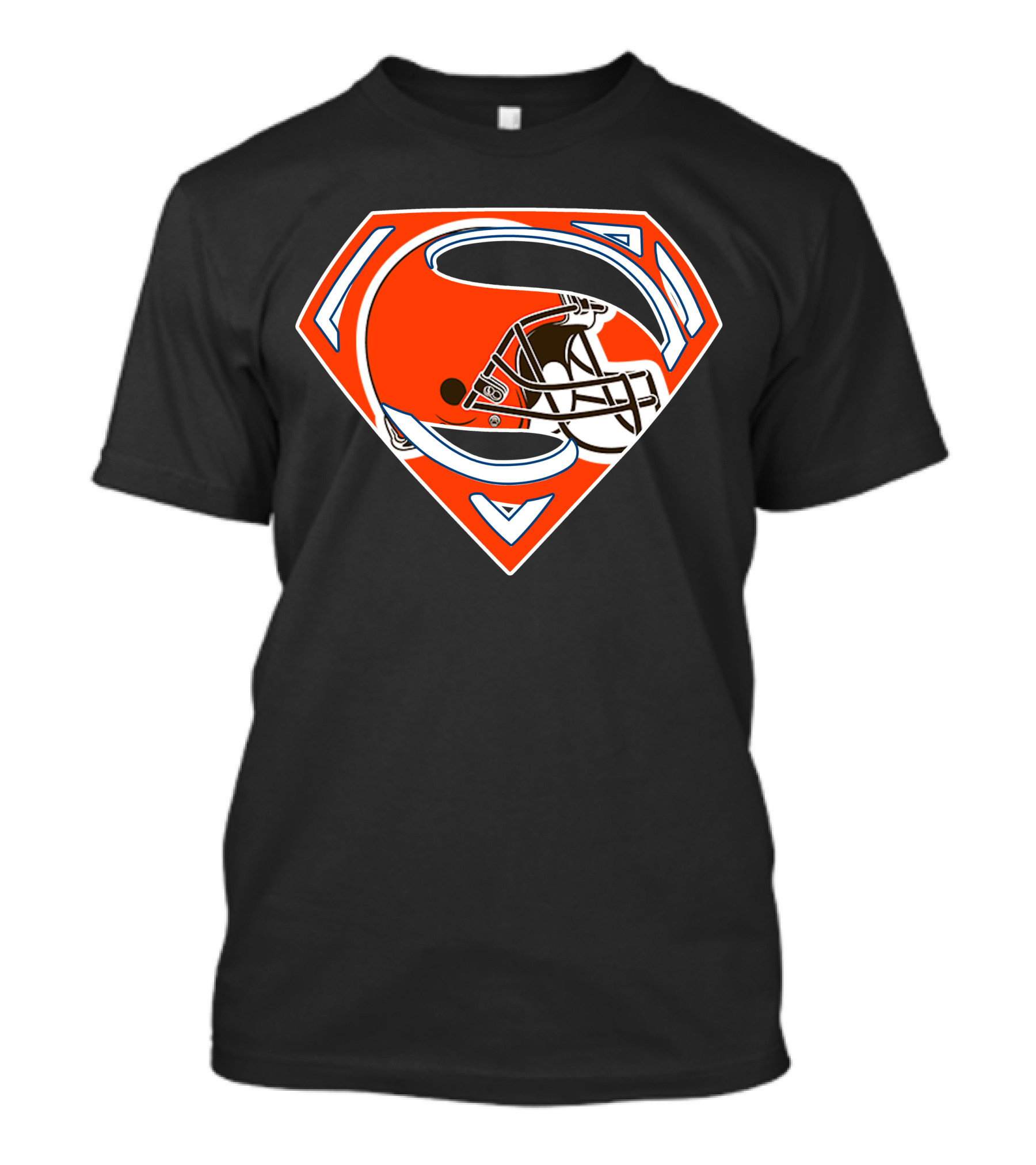 Cleveland Browns Helmet Superman Logo 72 T-Shirt