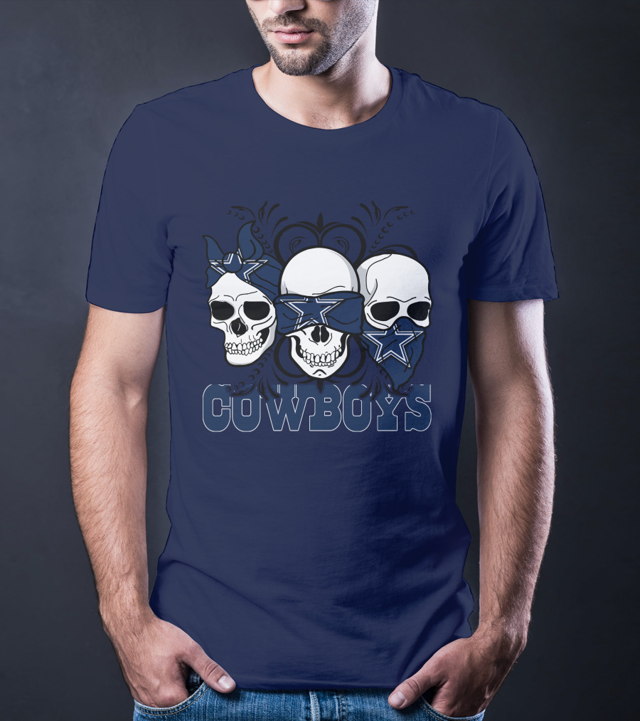 Cowboys Three Skulls Bandana Stars T-Shirt