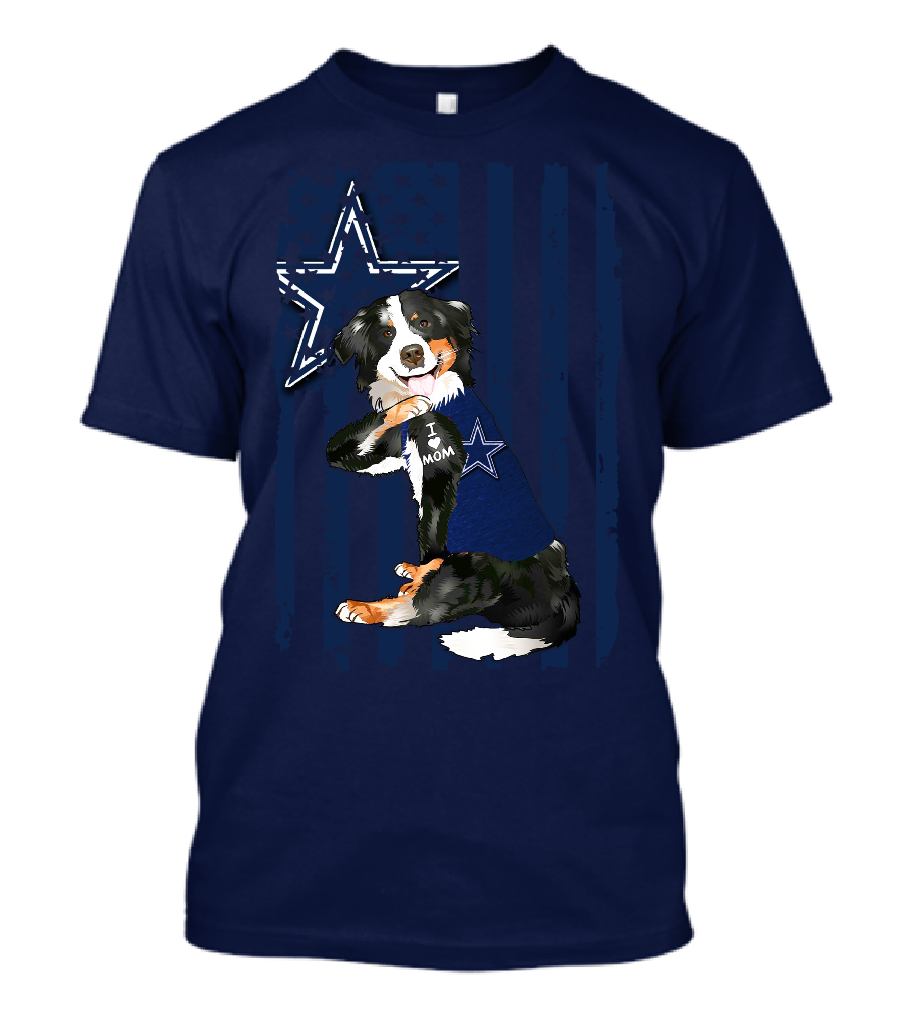 Border Collie I Mom Dallas Cowboys Star T-Shirt