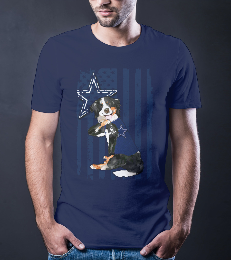 Border Collie I Mom Dallas Cowboys Star T-Shirt