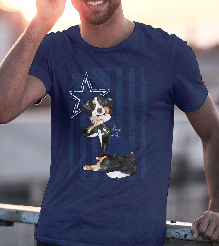 Border Collie I Mom Dallas Cowboys Star T-Shirt