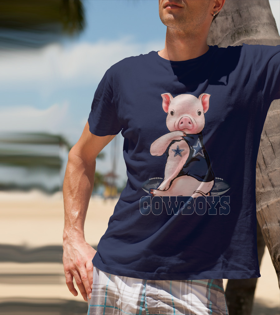 Pig COWBOYS Football Star T-Shirt