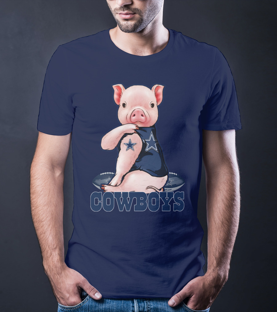 Pig COWBOYS Football Star T-Shirt