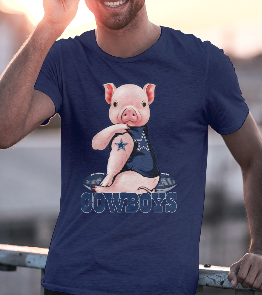Pig COWBOYS Football Star T-Shirt