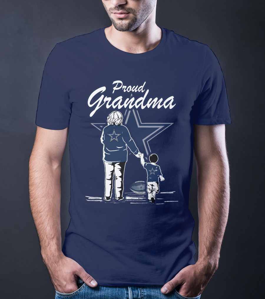 Proud Grandma Dallas Cowboys Star Holding Hands With Child Football T-Shirt