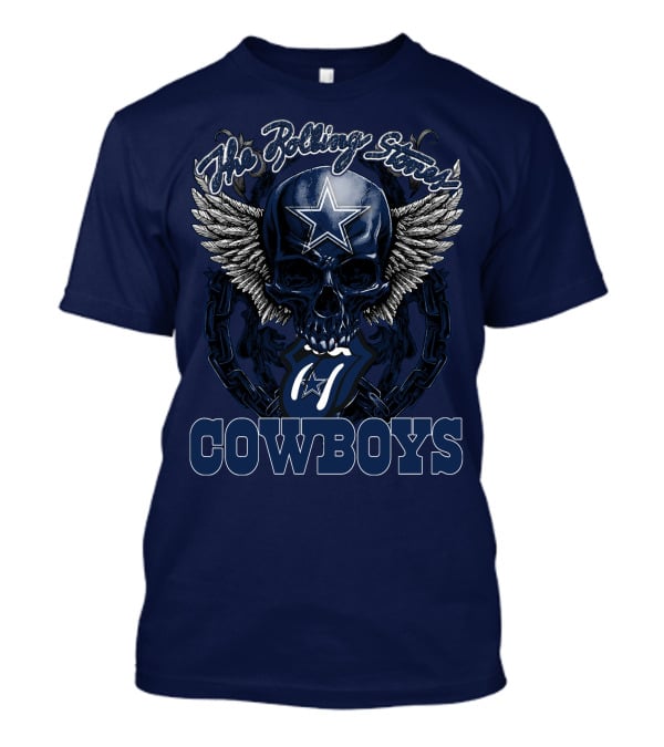 The Rolling Stones Dallas Cowboys Skull And Tongue T-Shirt