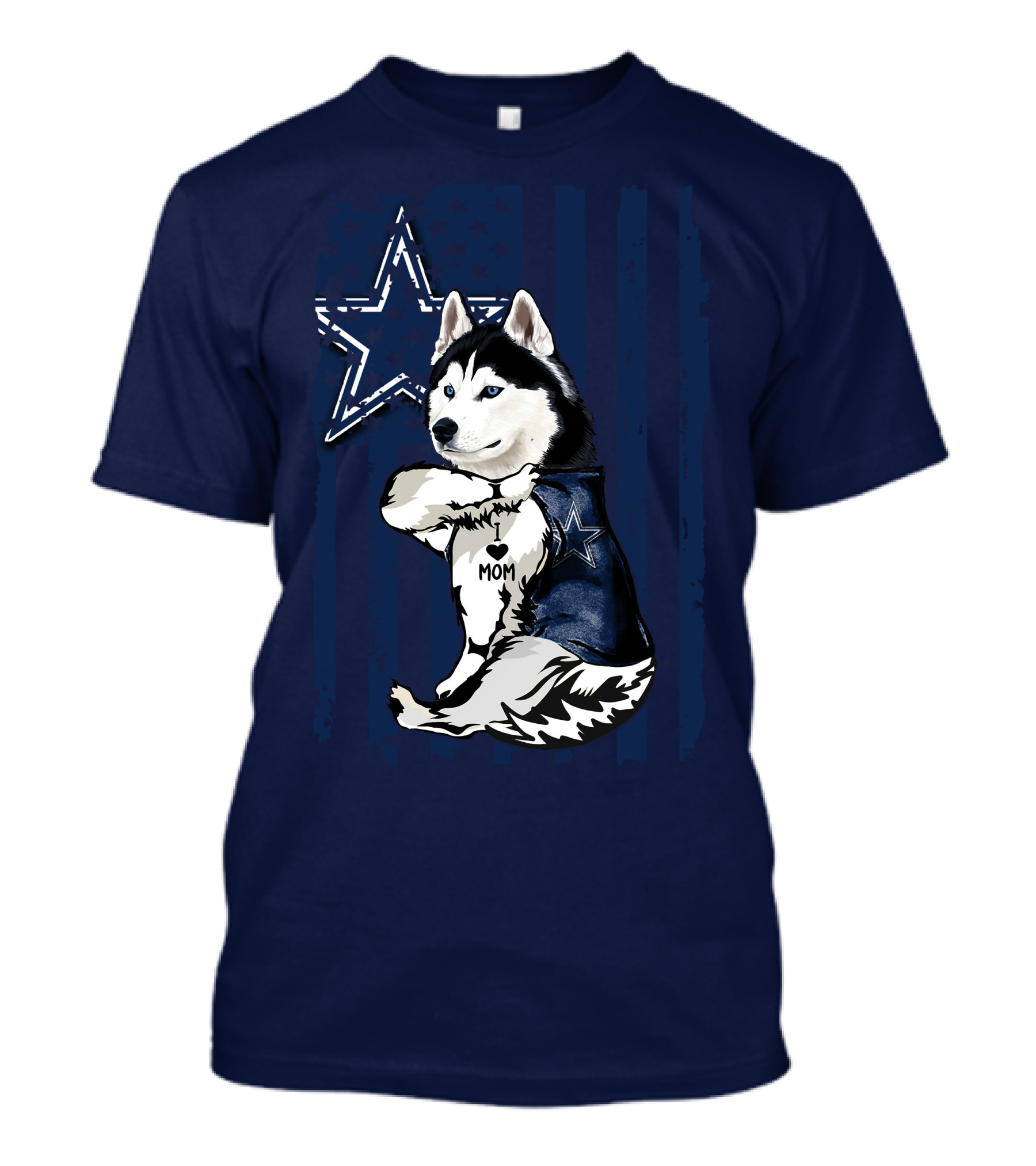 Siberian Husky Dallas Cowboys Star Mom T-Shirt