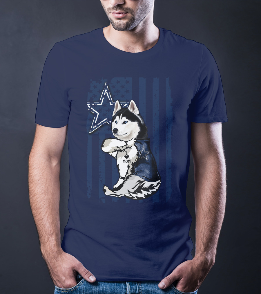 Siberian Husky Dallas Cowboys Star Mom T-Shirt