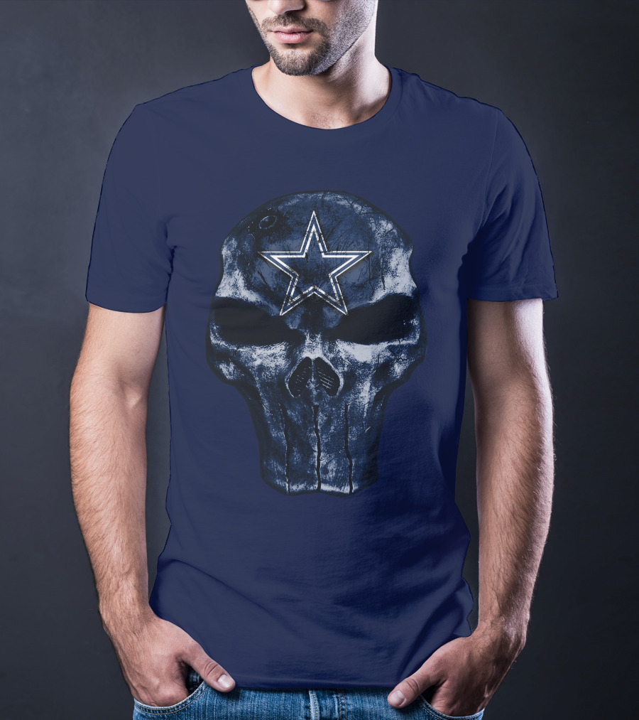 Dallas Cowboys Skull Star Emblem T-Shirt