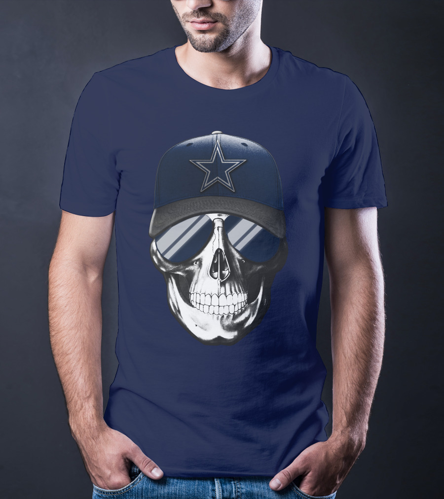 Skull Dallas Cowboys Star Hat Sunglasses T-Shirt