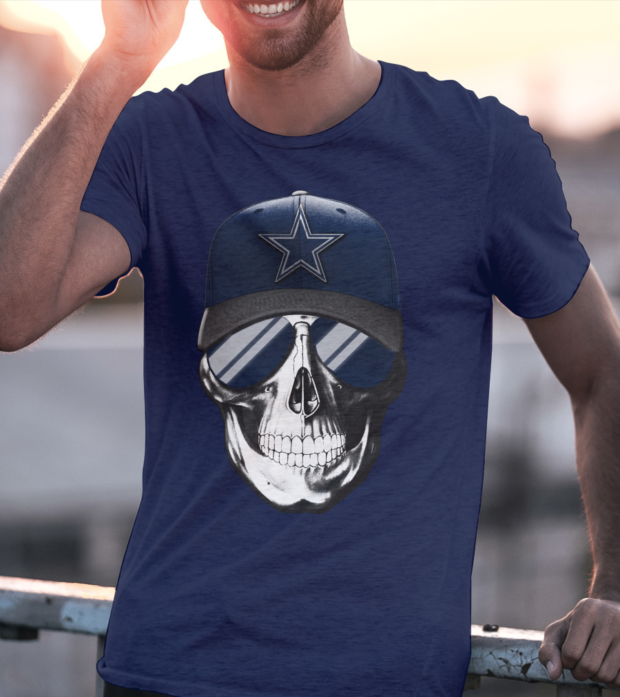 Skull Dallas Cowboys Star Hat Sunglasses T-Shirt
