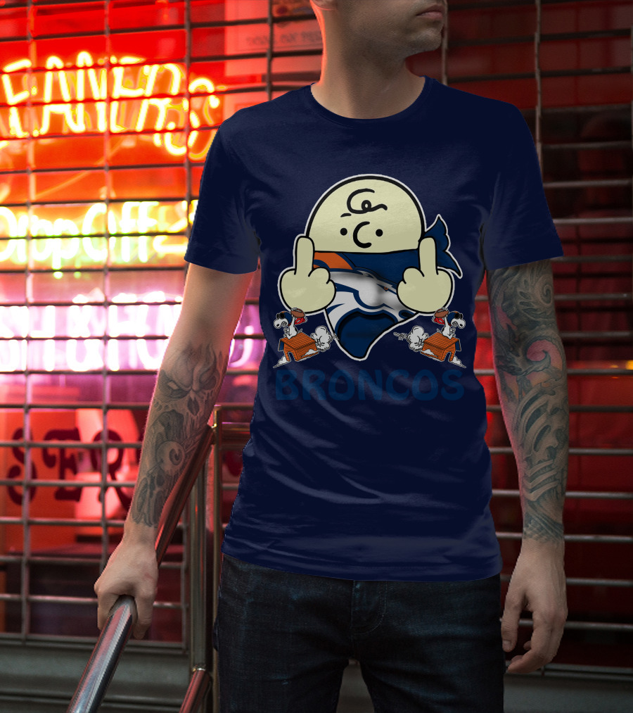 Denver Broncos 28 Iconic Cartoon Characters And Football Team T-Shirt