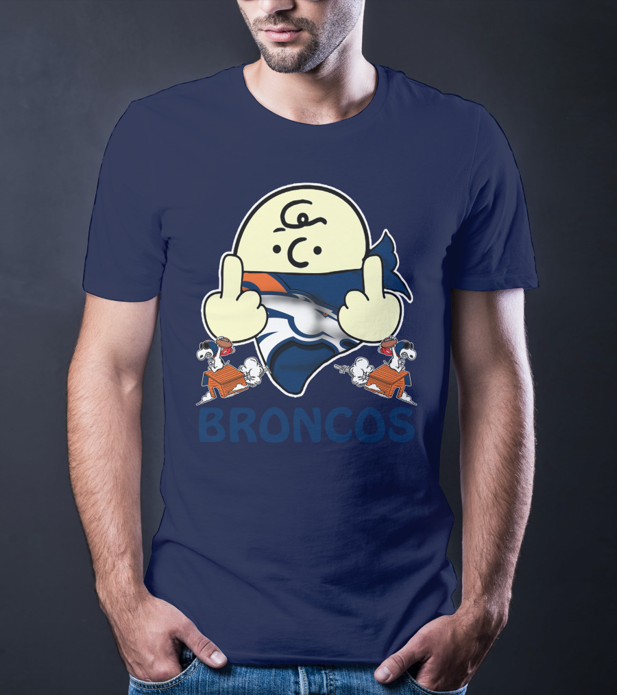 Denver Broncos 28 Iconic Cartoon Characters And Football Team T-Shirt