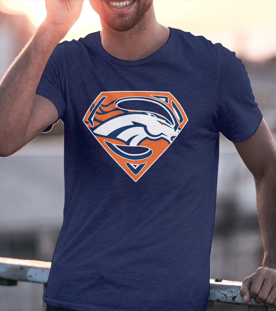 Denver Broncos Superhero Logo T-Shirt