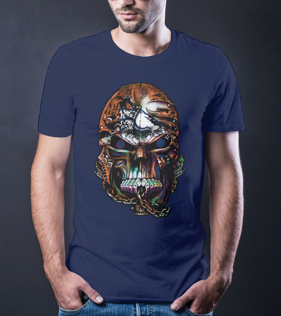 Denver Broncos 53 Skull Art T-Shirt