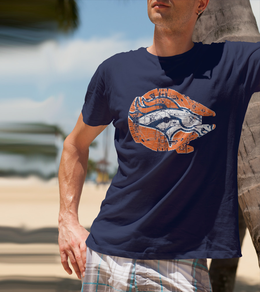 Denver Broncos Star Wars Millennium Falcon T-Shirt