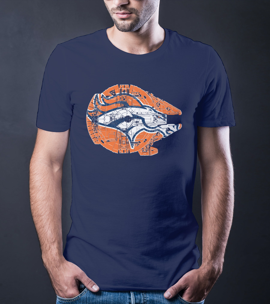 Denver Broncos Star Wars Millennium Falcon T-Shirt