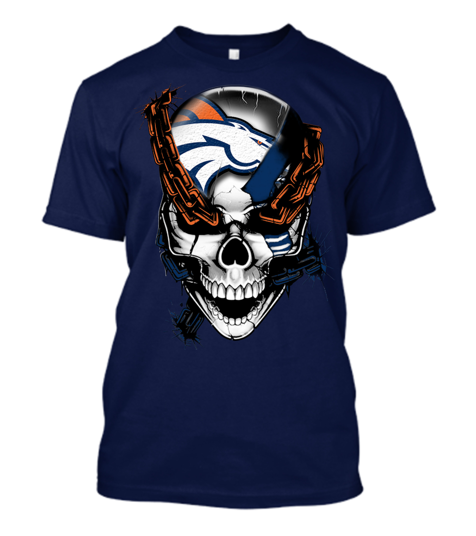 Denver Broncos Skull Logo T-Shirt