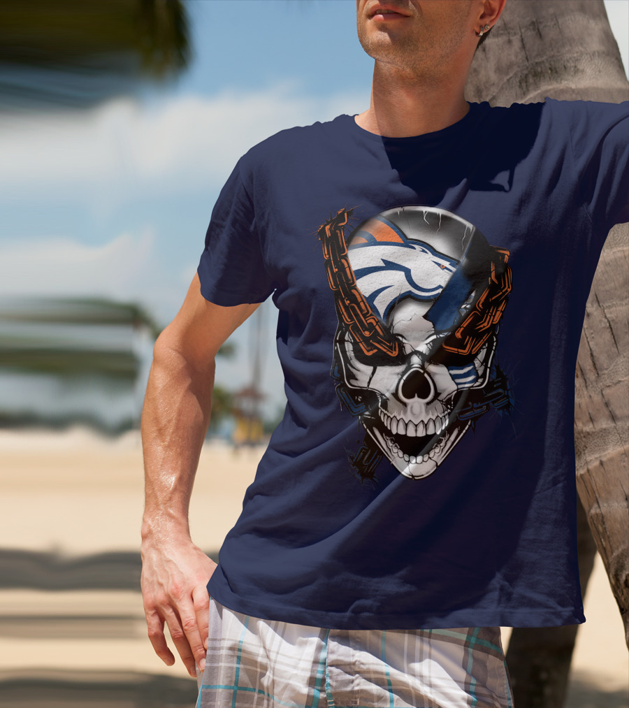 Denver Broncos Skull Logo T-Shirt