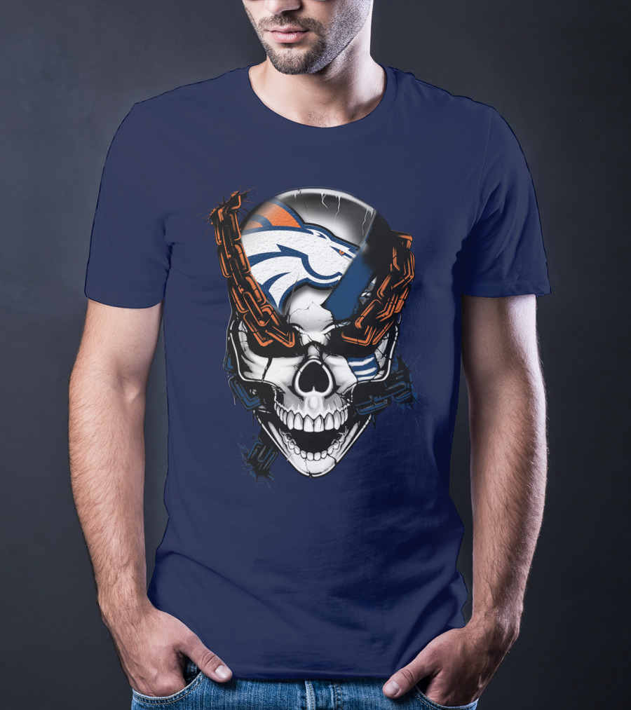 Denver Broncos Skull Logo T-Shirt