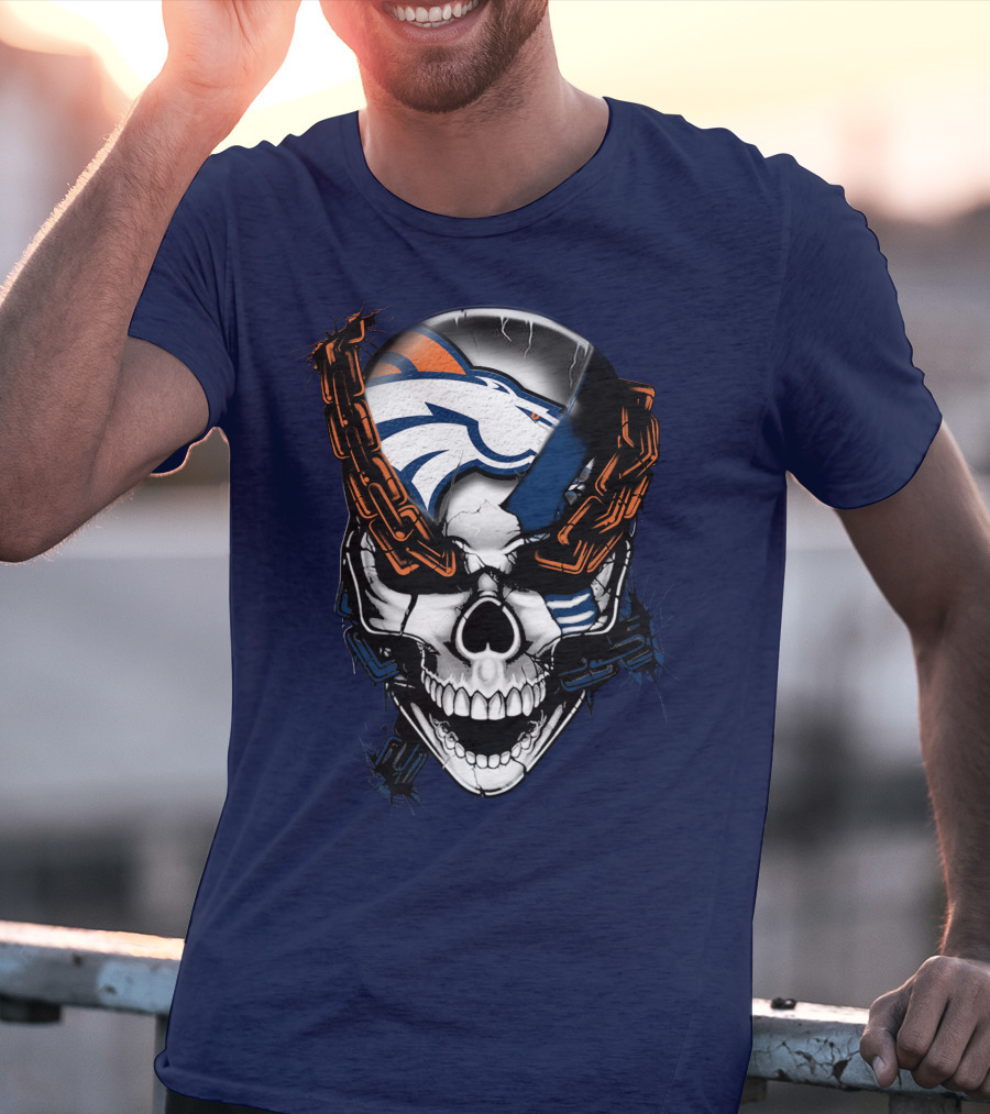 Denver Broncos Skull Logo T-Shirt