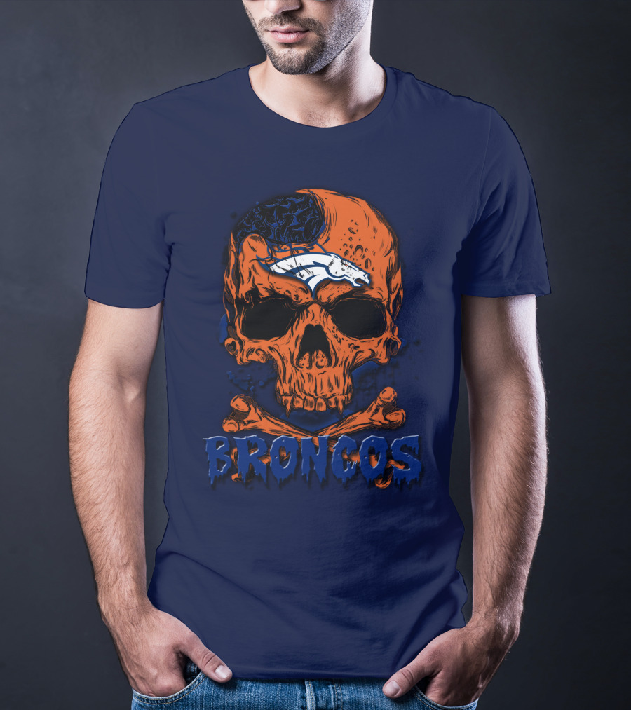 Broncos Skull Design Featuring Team T-Shirt