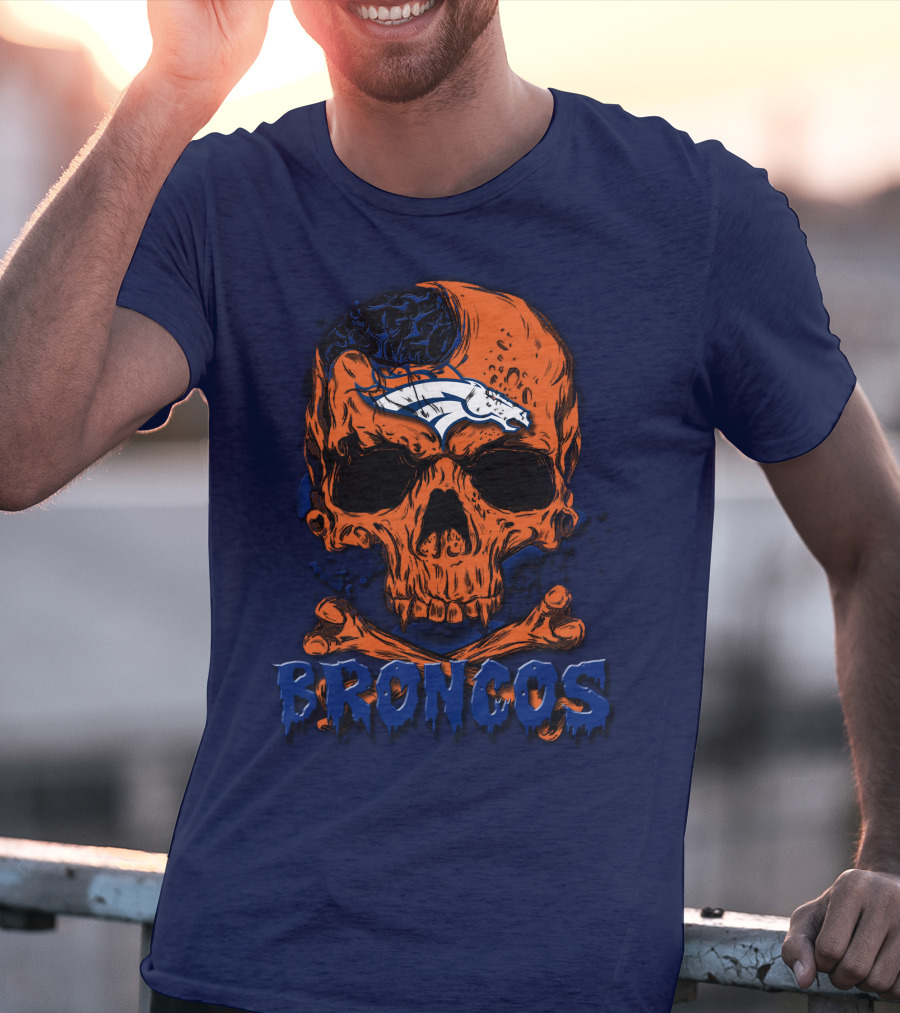 Broncos Skull Design Featuring Team T-Shirt