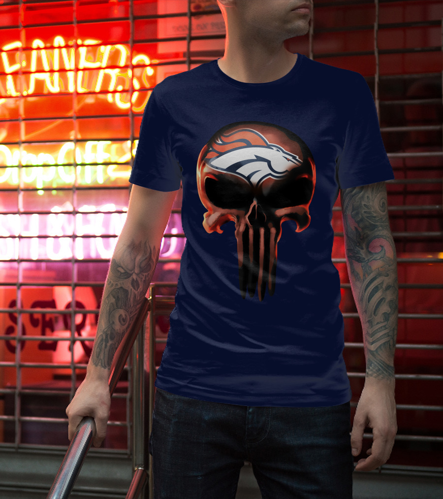 Denver Broncos Skull T-Shirt