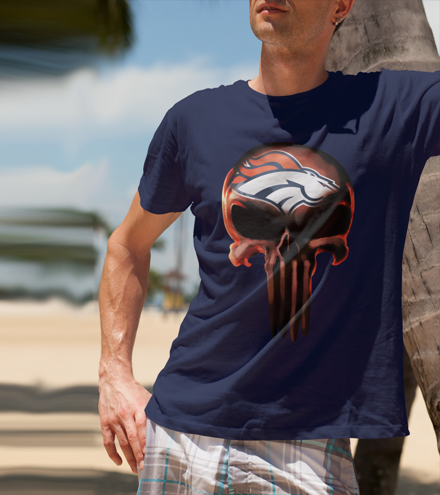Denver Broncos Skull T-Shirt