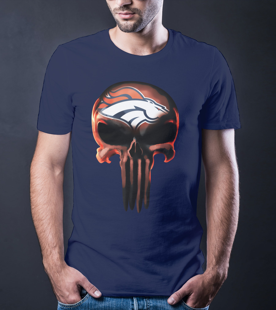 Denver Broncos Skull T-Shirt