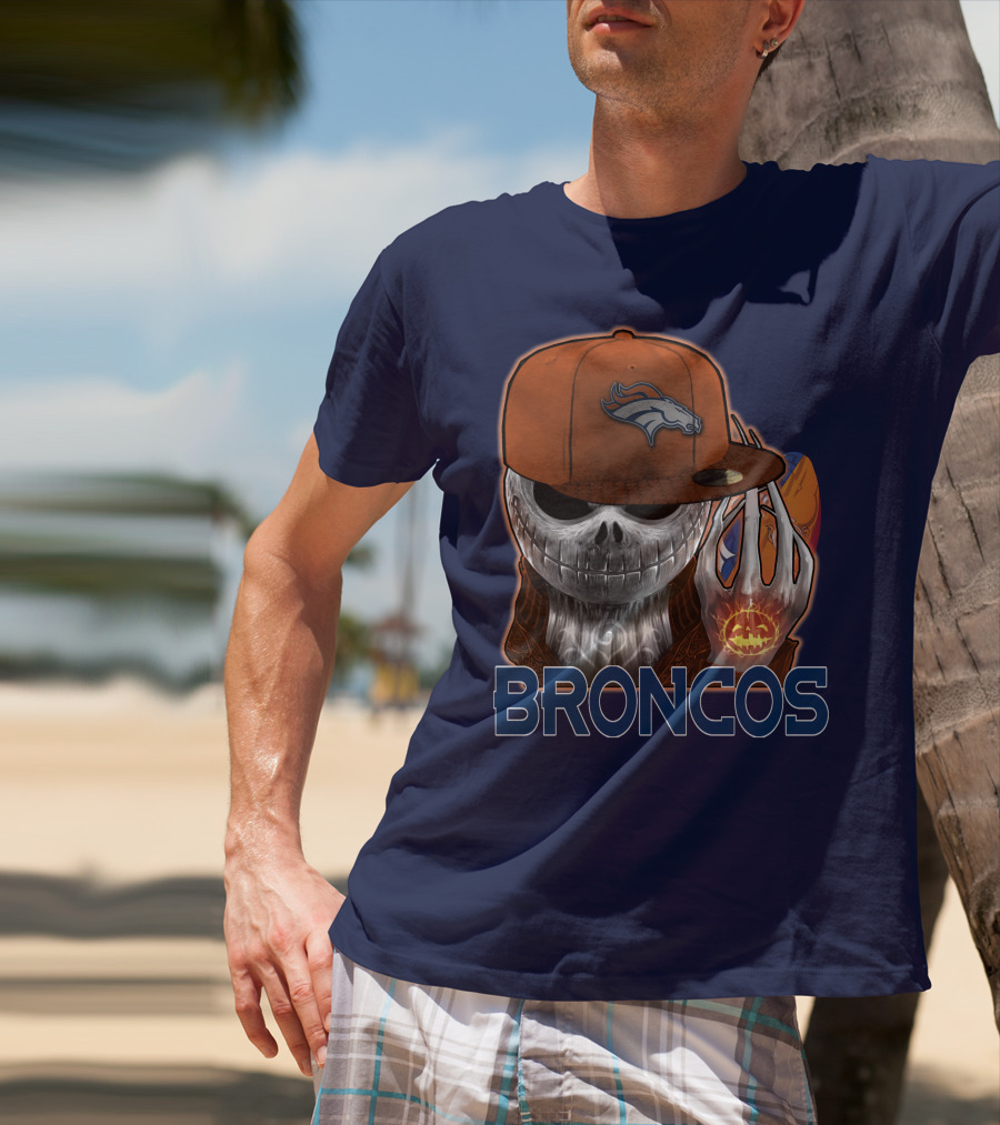Jackskull Broncos Halloween T-Shirt