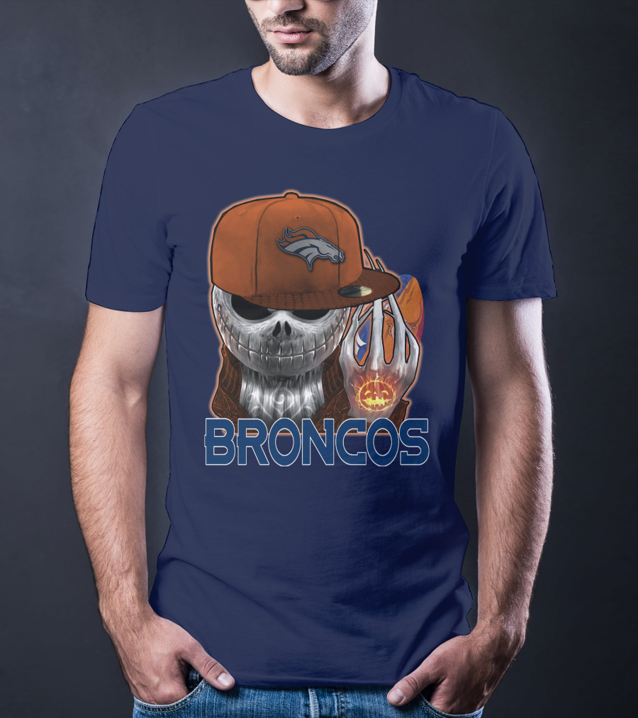 Jackskull Broncos Halloween T-Shirt